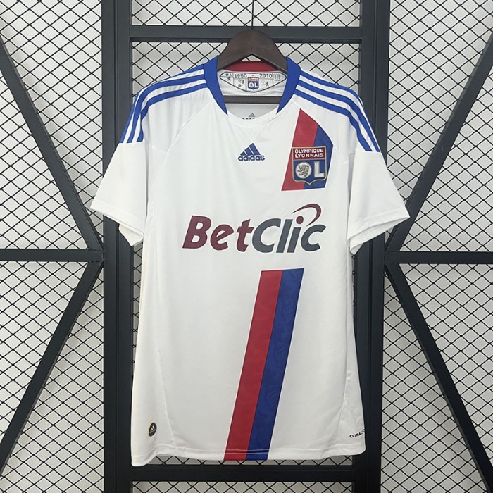 Retro 10/11 Lyon Home White Jersey Kit Short Sleeve-7484530