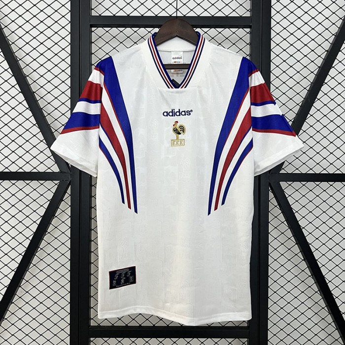 Retro 2006 France Away White Jersey Kit Short Sleeve-9164742