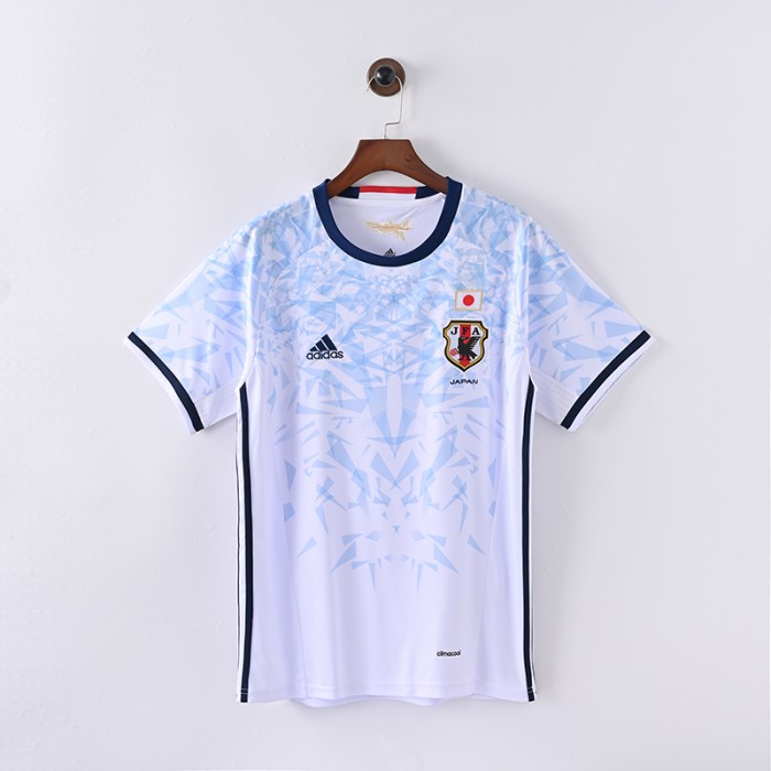 Retro 16/17 Japan Away White Blue Jersey Kit Short Sleeve-1746305