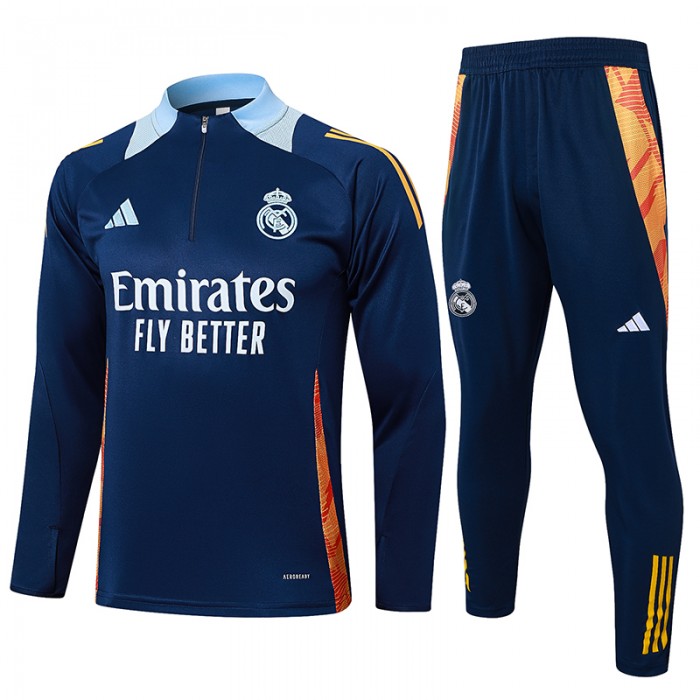 24/25 Real Madrid Nvay Blue Edition Classic Jacket Training Suit (Top+Pant)-1543020