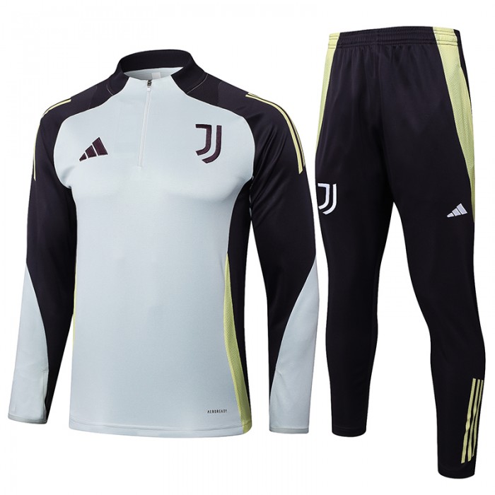 24/25 Juventus White Black Edition Classic Jacket Training Suit (Top+Pant)-9283014