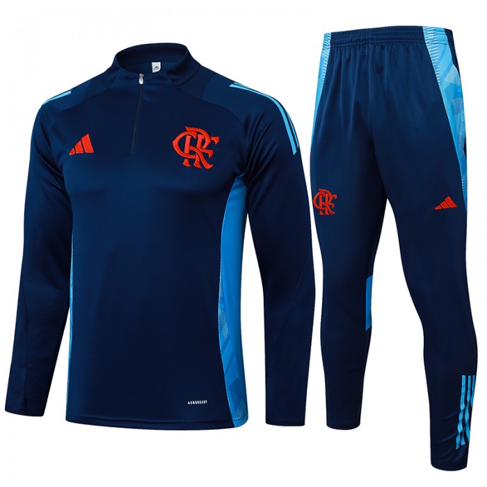 24/25 Flamengo Navy Blue Edition Classic Jacket Training Suit (Top+Pant)-7127630