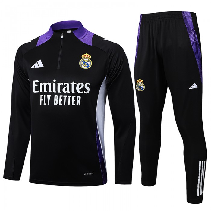 24/25 Real Madrid Black Edition Classic Jacket Training Suit (Top+Pant)-5751697