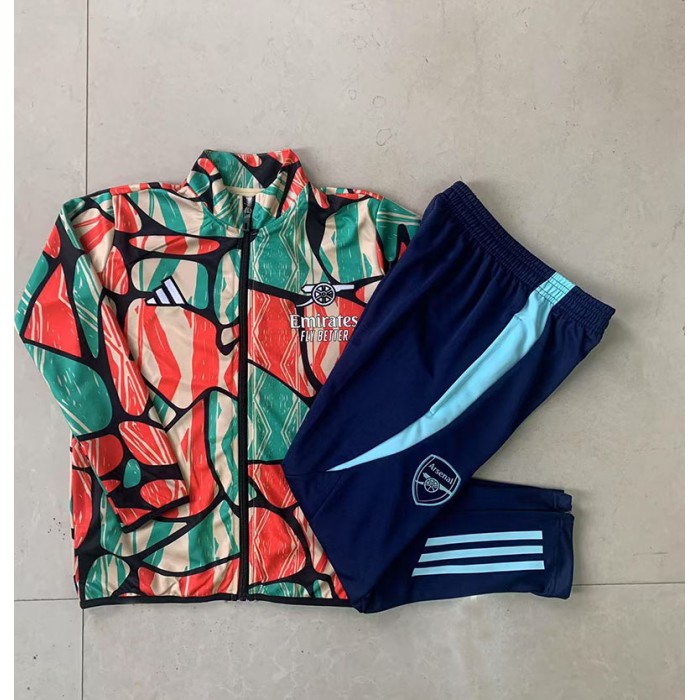 24/25 Arsenal Red Green Edition Classic Jacket Training Suit (Top+Pant)-354775