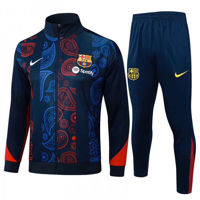 24/25 Barcelona Navy Blue Edition Classic Jacket Training Suit (Top+Pant)-7583248
