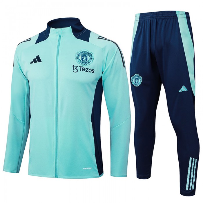 24/25 Manchester United M-U Green Edition Classic Jacket Training Suit (Top+Pant)-4333466
