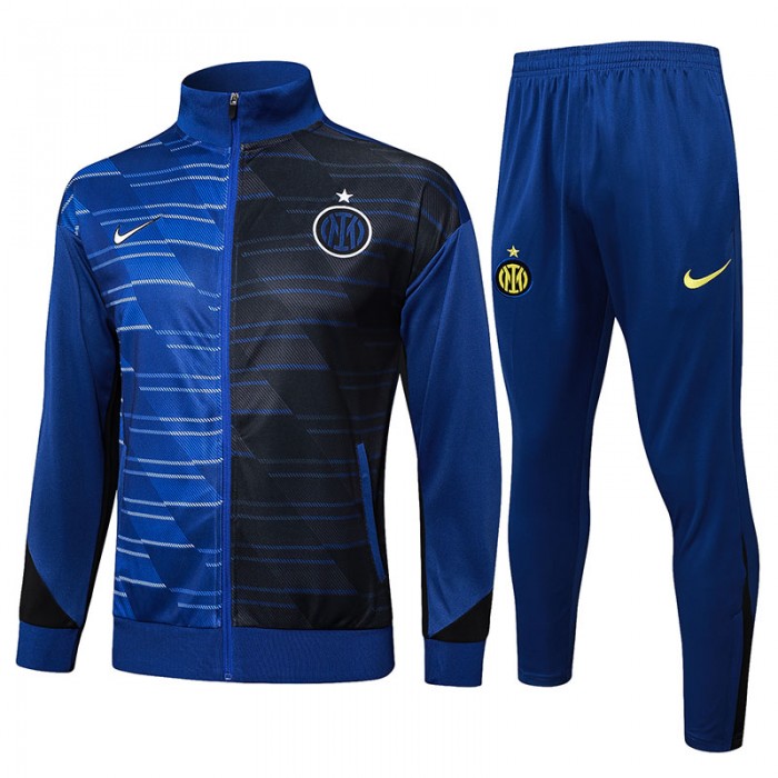 24/25 Inter Milan Blue Black Edition Classic Jacket Training Suit (Top+Pant)-6645544