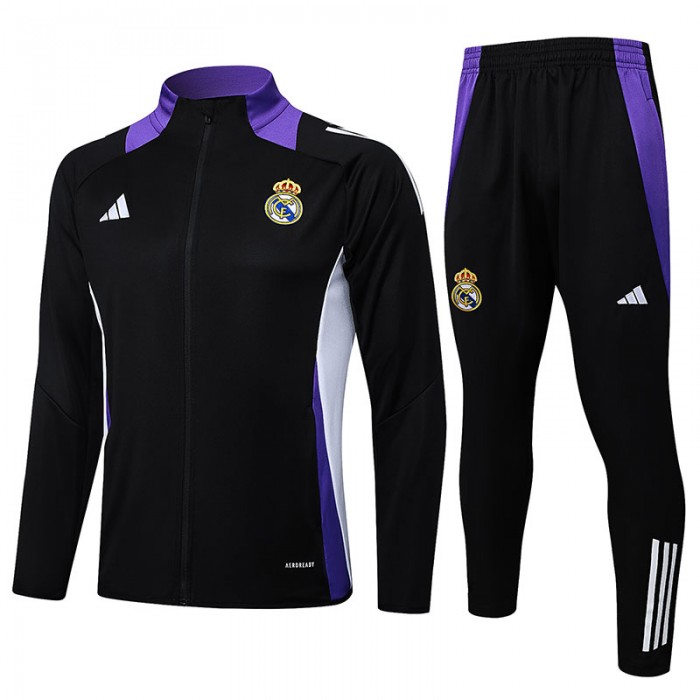 24/25 Real Madrid Black Edition Classic Jacket Training Suit (Top+Pant)-8955277