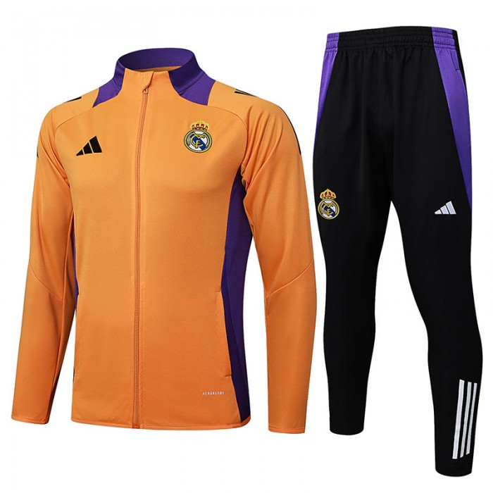 24/25 Real Madrid Orange Edition Classic Jacket Training Suit (Top+Pant)-4015762