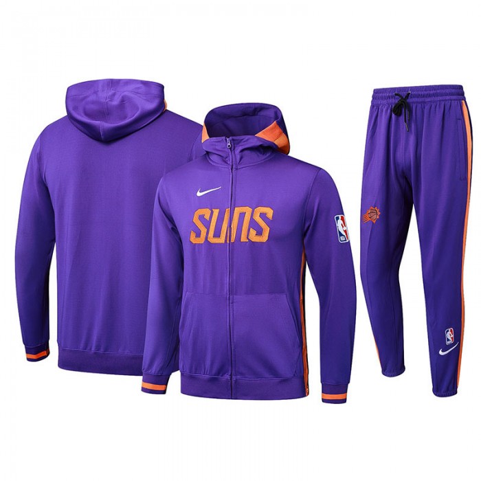 PHOENIX SUNS Purple Hooded NBA Edition Classic Jacket Training Suit (Top+Pant)-8392529