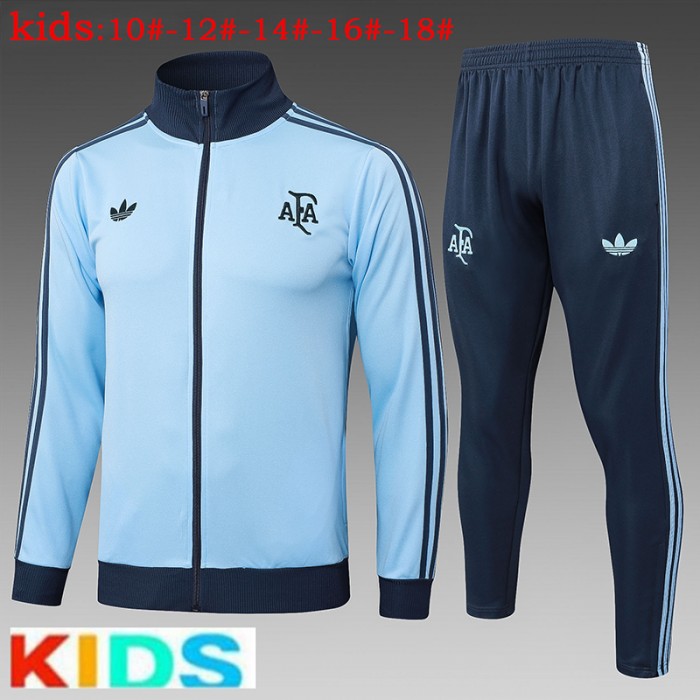 2025 Kids Argentina Blue Kids Edition Classic Jacket Training Suit (Top+Pant)-4737631