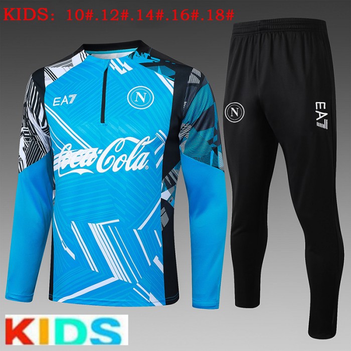 24/25 Kids Napoli Blue Kids Edition Classic Jacket Training Suit (Top+Pant)-2792834