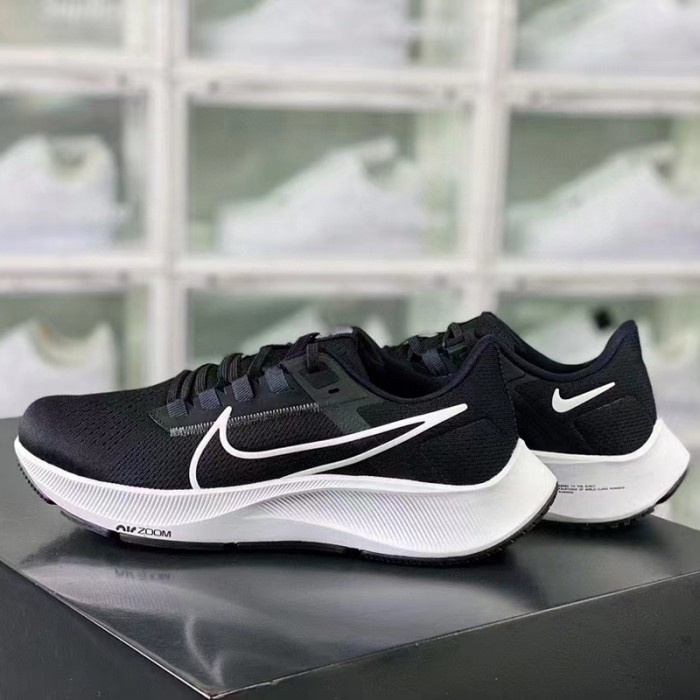 Air Zoom Pegasus 38 Running Shoes-Black/White-3143193