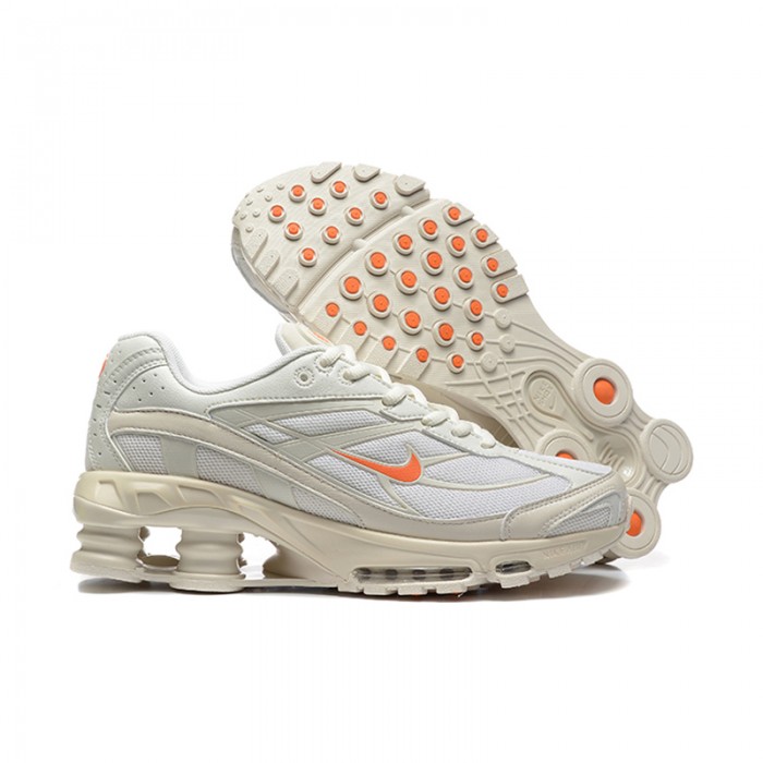 Air Max Shox Ride 2 Running Shoes-White/Orange-9232336