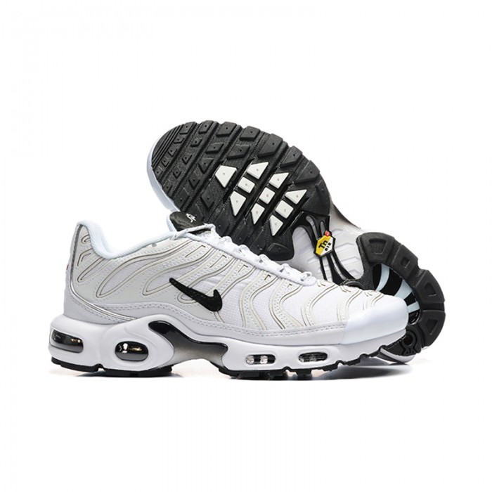 Air Max Plus TN Running Shoes-White/Black-696739