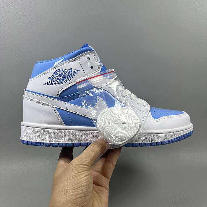 Air Jordan 1 AJ1 High Running Shoes-White/Blue-8441053
