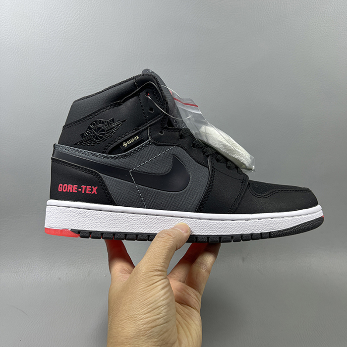 Air Jordan 1 AJ1 High Running Shoes-Black/Gray-7374391