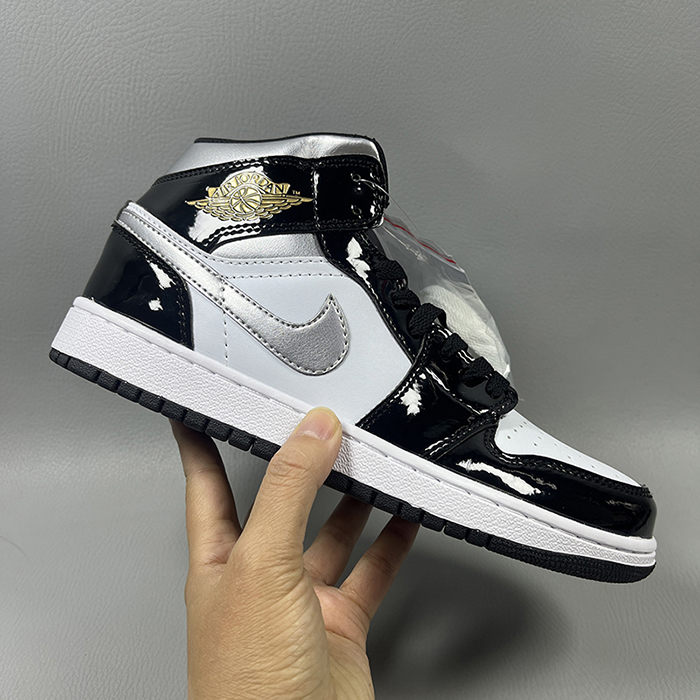 Air Jordan 1 AJ1 High Running Shoes-White/Black-2653136