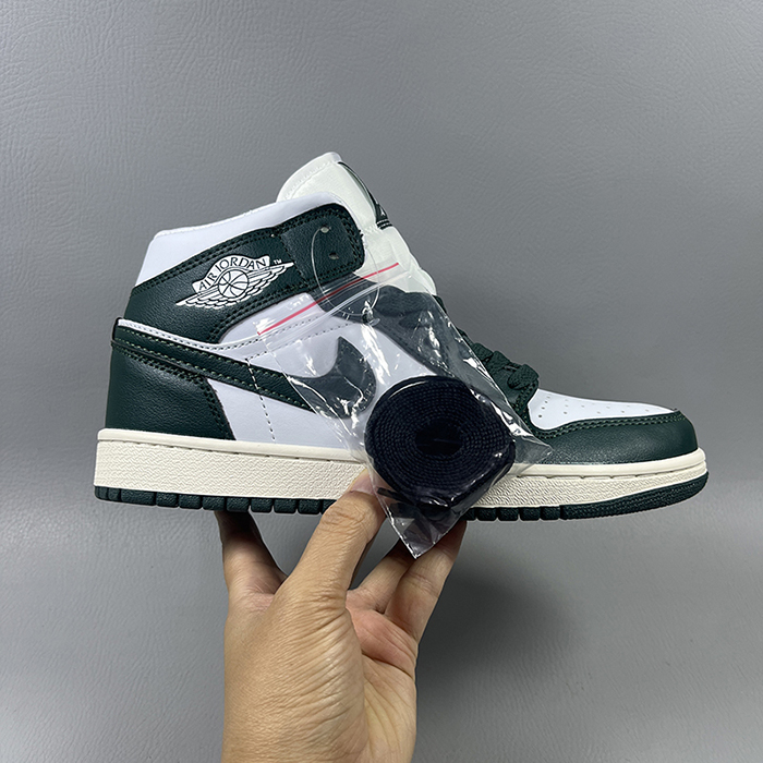 Air Jordan 1 AJ1 High Running Shoes-White/Green-6255275