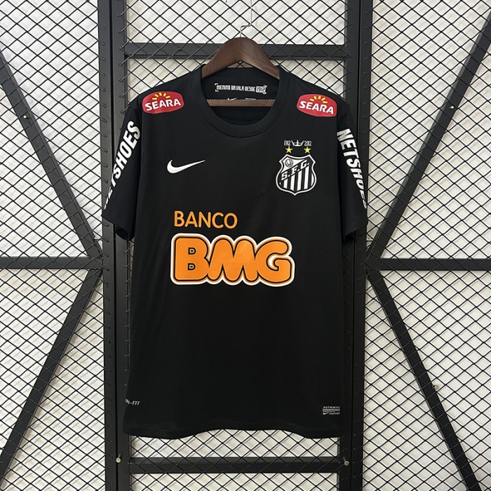 Retro 12/13 Santos Laguna Away Black Jersey Kit Short Sleeve-7332735