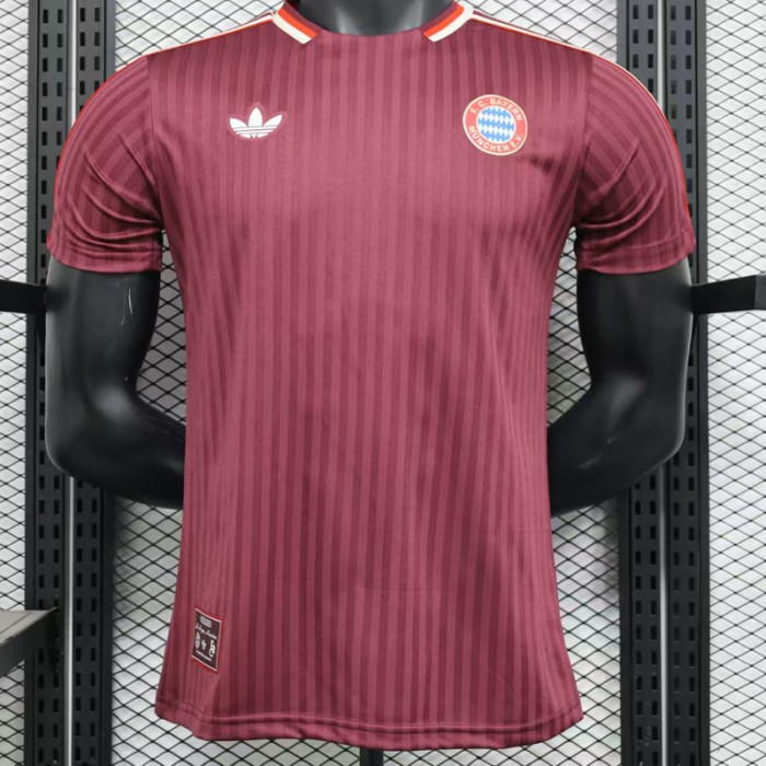 25/26 Bayern Munich 125 Anniversary Edition Wine Red Jersey Kit Short Sleeve (Player Version)-9543591