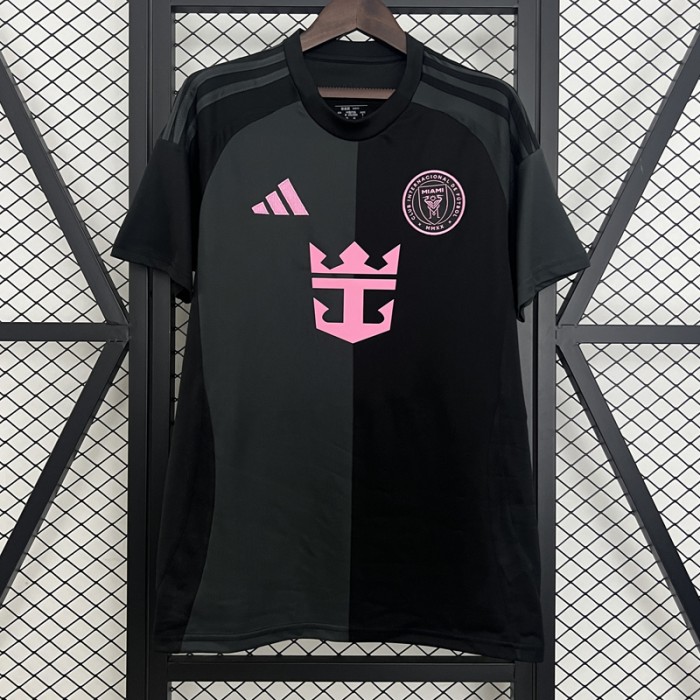 25/26 Miami Away Black Gray Jersey Version Short Sleeve-7102202