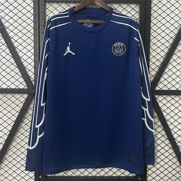 24/25 Paris Saint-Germain PSG Fourth Away Blue Jersey Version Long Sleeve-4397105