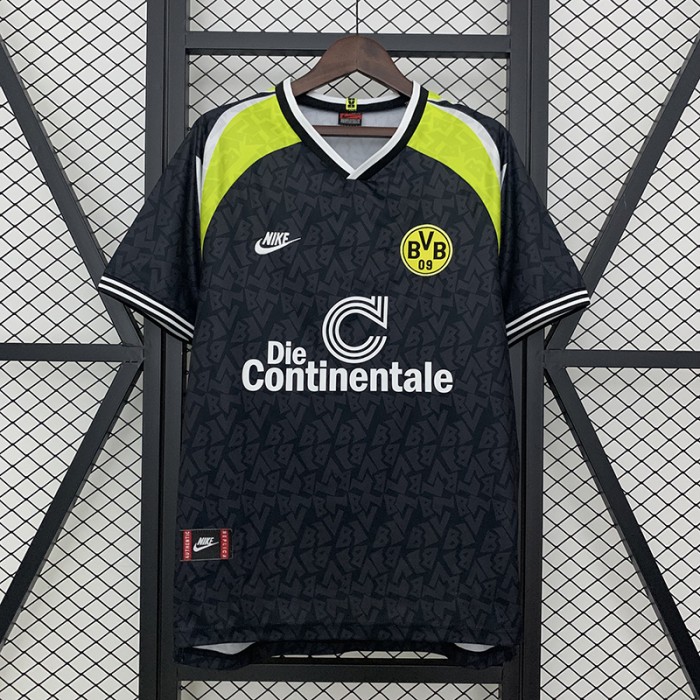 Retro 95/96 Borussia Dortmund Away Gray Jersey Version Short Sleeve-9415954