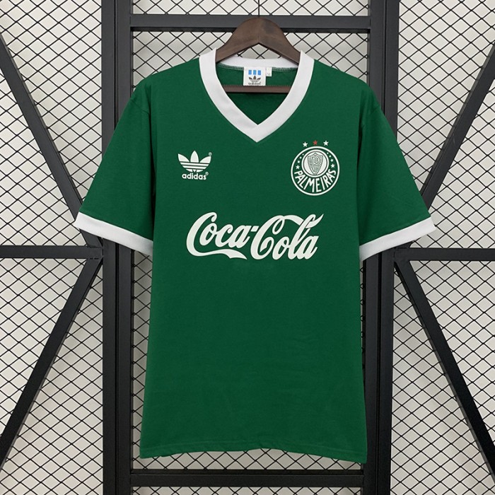 Retro 1987 Palmeiras Home Green White Jersey Version Short Sleeve-7957690