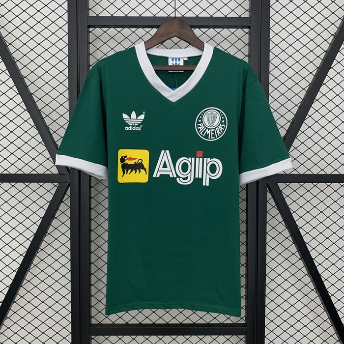 Retro 1987 Palmeiras Home Green White Jersey Version Short Sleeve-8728949