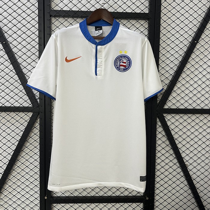 Retro 13/14 Bahia Home White Jersey Version Short Sleeve-2274131