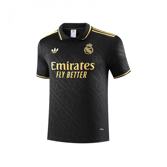 25/26 Real Madrid Black Training POLO Jersey Short Sleeve-8598172