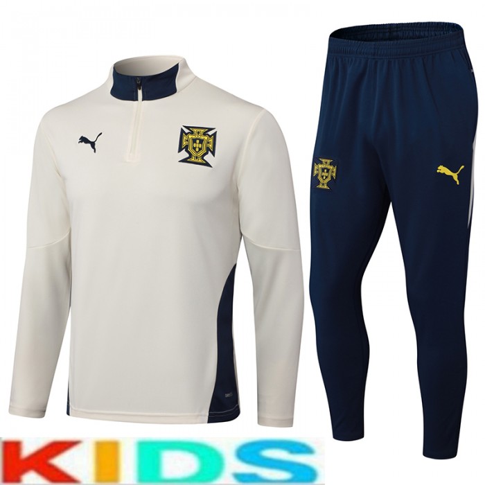 2025 Kids Portugal Khaki Kids Edition Classic Jacket Training Suit (Top+Pant)-9155872