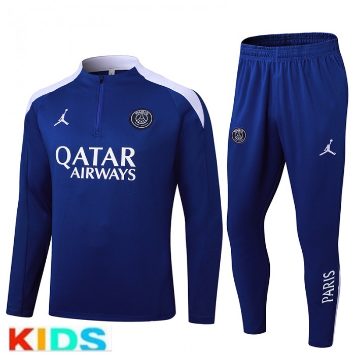 25/26 Kids Chelsea Navy Blue Kids Edition Classic Jacket Training Suit (Top+Pant)-8295971