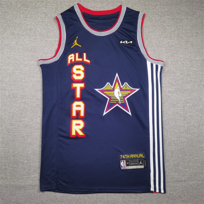 All-star Minnesota Timberwolves EDWARDS #5 Navy Blue NBA Jersey-8429645