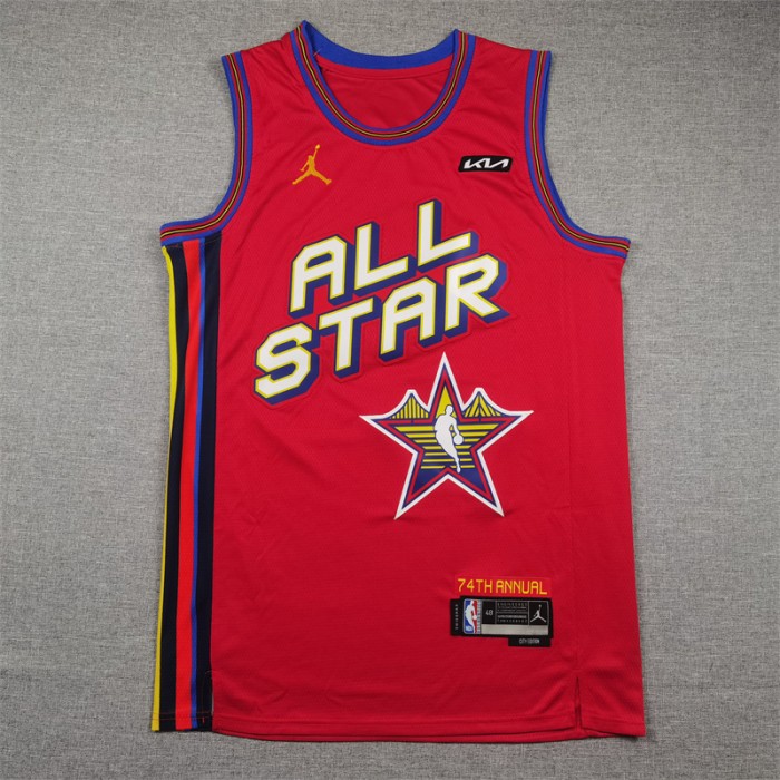 All-star San Antonio Spurs WEMBANYAMA #1 Red NBA Jersey-7262432