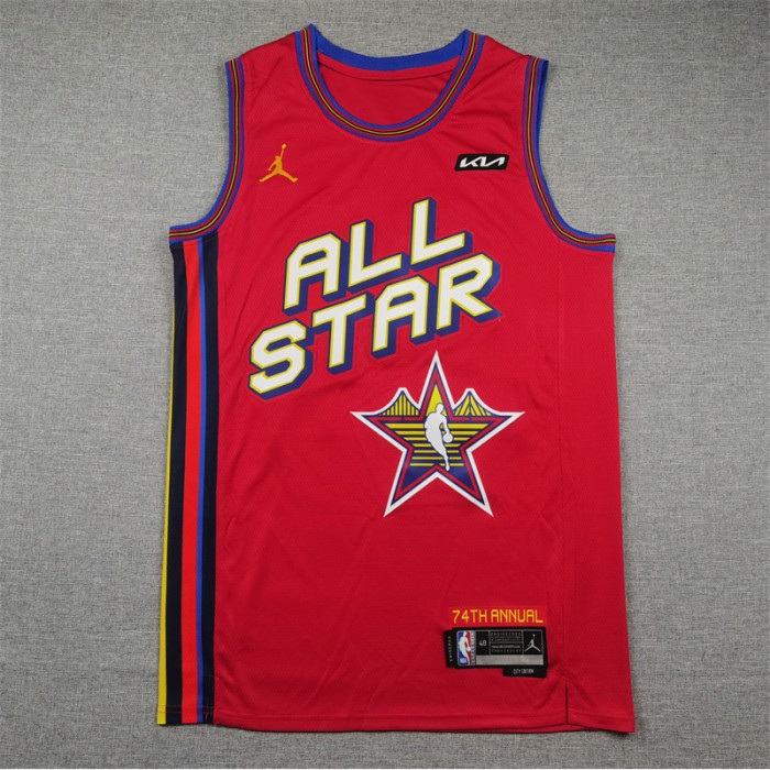 All-star Milwaukee Bucks ANTETOKOUNMPO #34 Red NBA Jersey-2764908