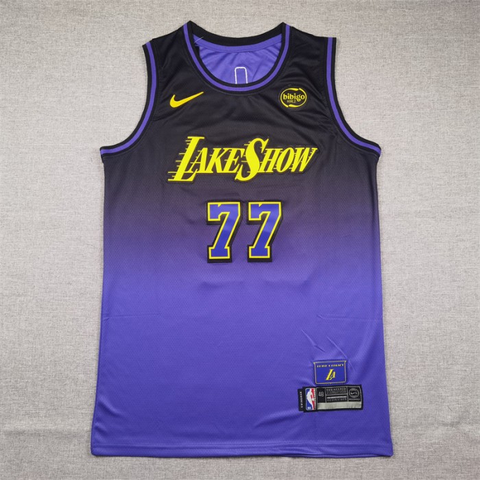 2025 Los Angeles Lakers DONCIC #77 Purple City Edition NBA Jersey-6370134