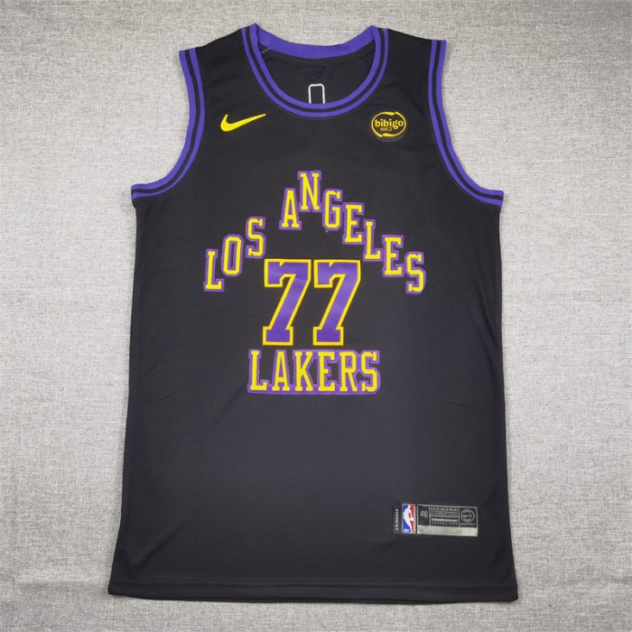 2024 Los Angeles Lakers DONCIC #77 Black City Edition NBA Jersey-4660880