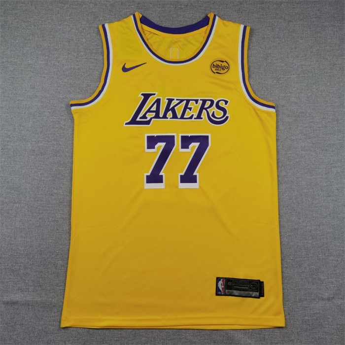 Los Angeles Lakers DONCIC #77 Yellow NBA Jersey-5280112