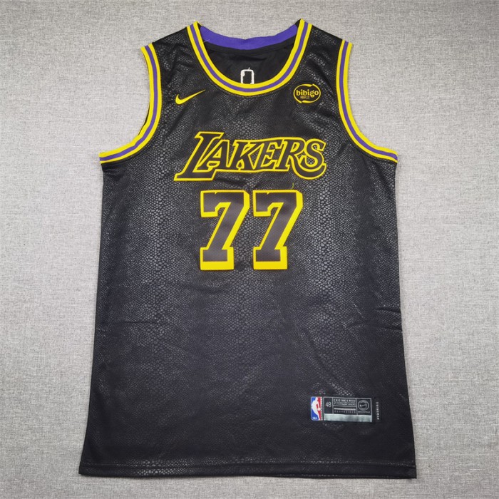 Los Angeles Lakers DONCIC #77 Black NBA Jersey-8088737