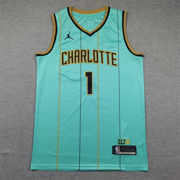 2025 Charlotte Hornets BALL #1 Green NBA Jersey-9833846