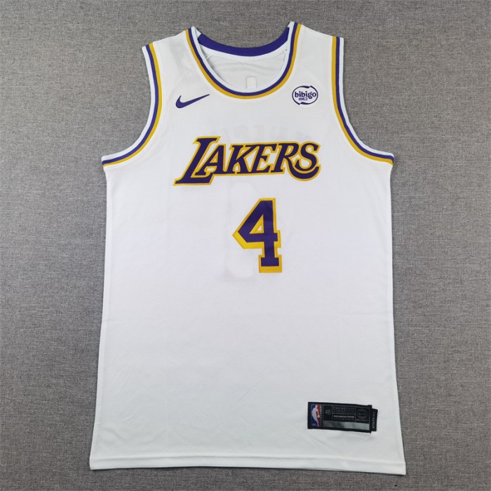 Los Angeles Lakers KNECHT #4 White NBA Jersey-5007813
