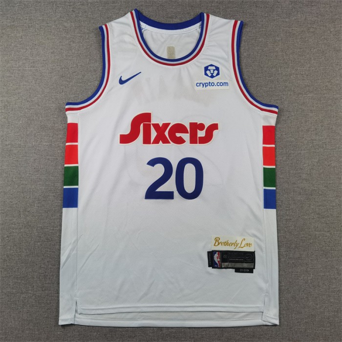 2025 Philadelphia 76ers McCAIN #20 White NBA Jersey-1128930