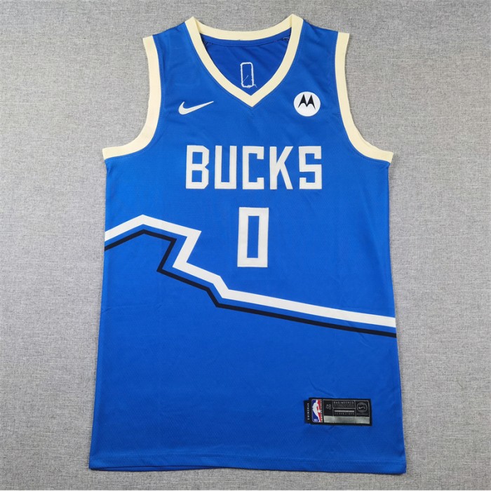 2025 Milwaukee Bucks LILLARD #0 Blue City Edition NBA Jersey-2029241