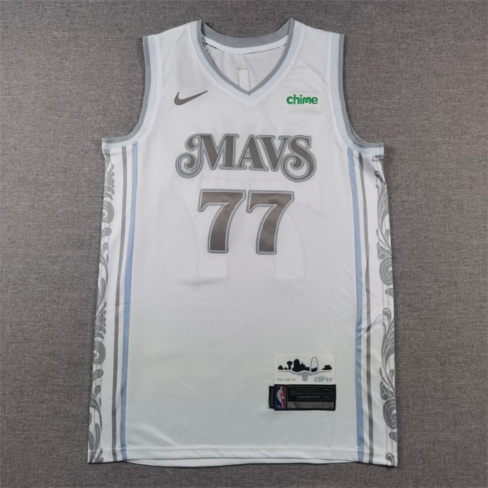 2025 Dallas Mavericks DONCIC #77 White City Edition NBA Jersey-2306707