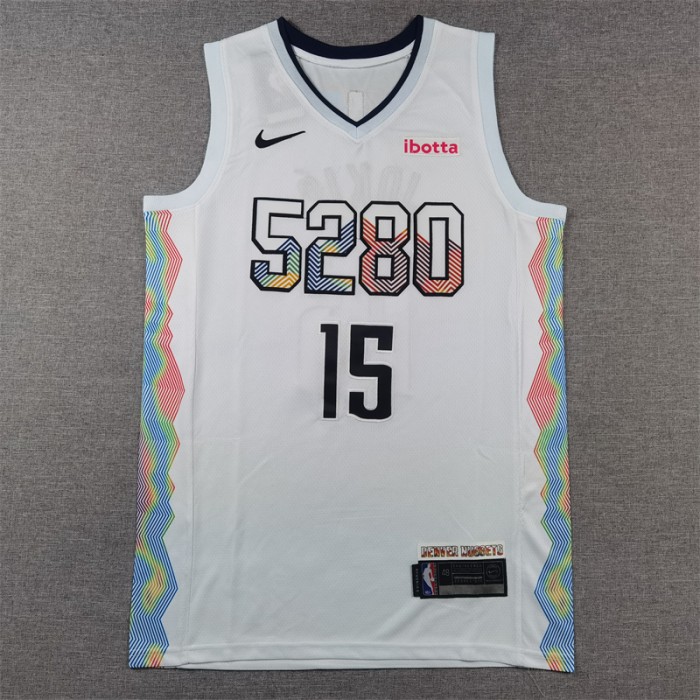 2025 Denver Nuggets JOKIC #15 White City Edition NBA Jersey-2381823