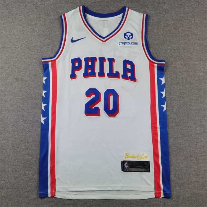 Philadelphia 76ers McCAIN#20 White NBA Jersey-166692