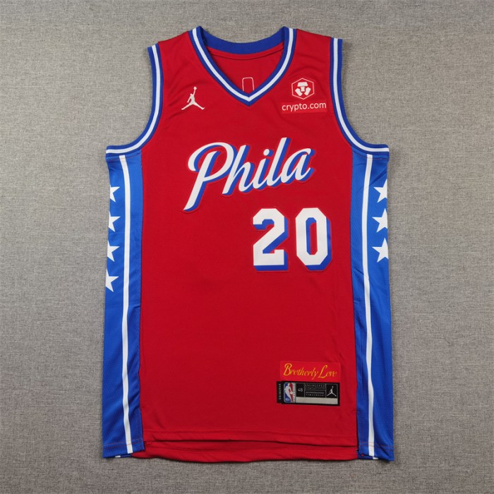 Philadelphia 76ers McCAIN#20 Red NBA Jersey-4196257