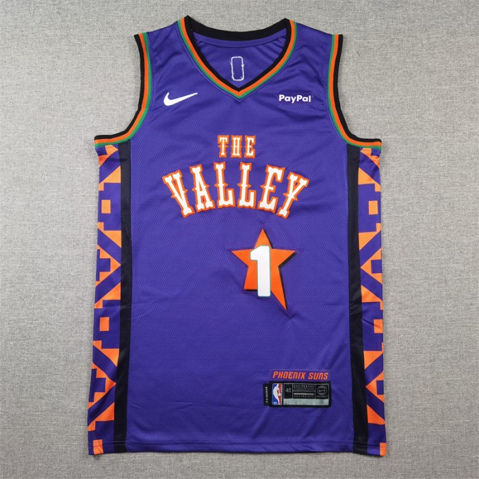 2025 PHOENIX SUNS BOOKER #1 Purple City Edition NBA Jersey-2918691